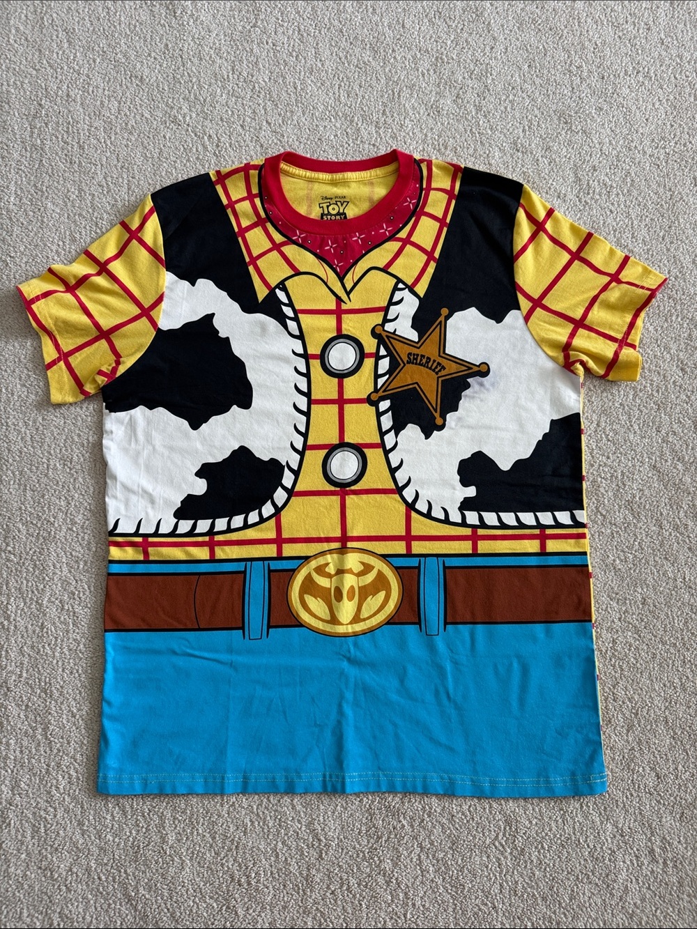 Toy Story Woody Costume Short Sleeve Tee - Men’s Size Large